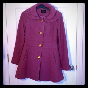Pink, 1950s style winter coat.